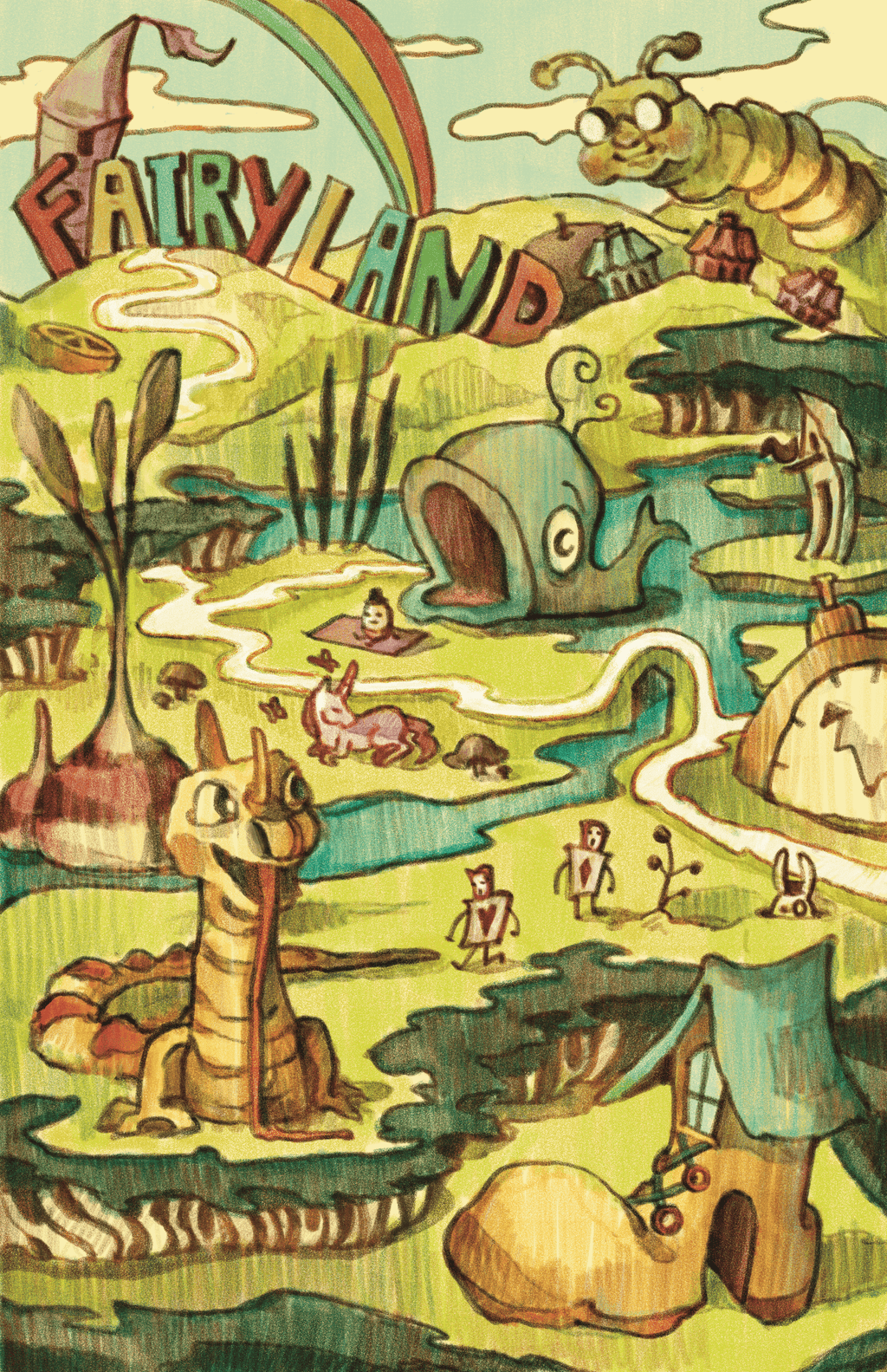Fairyland Scene Poster