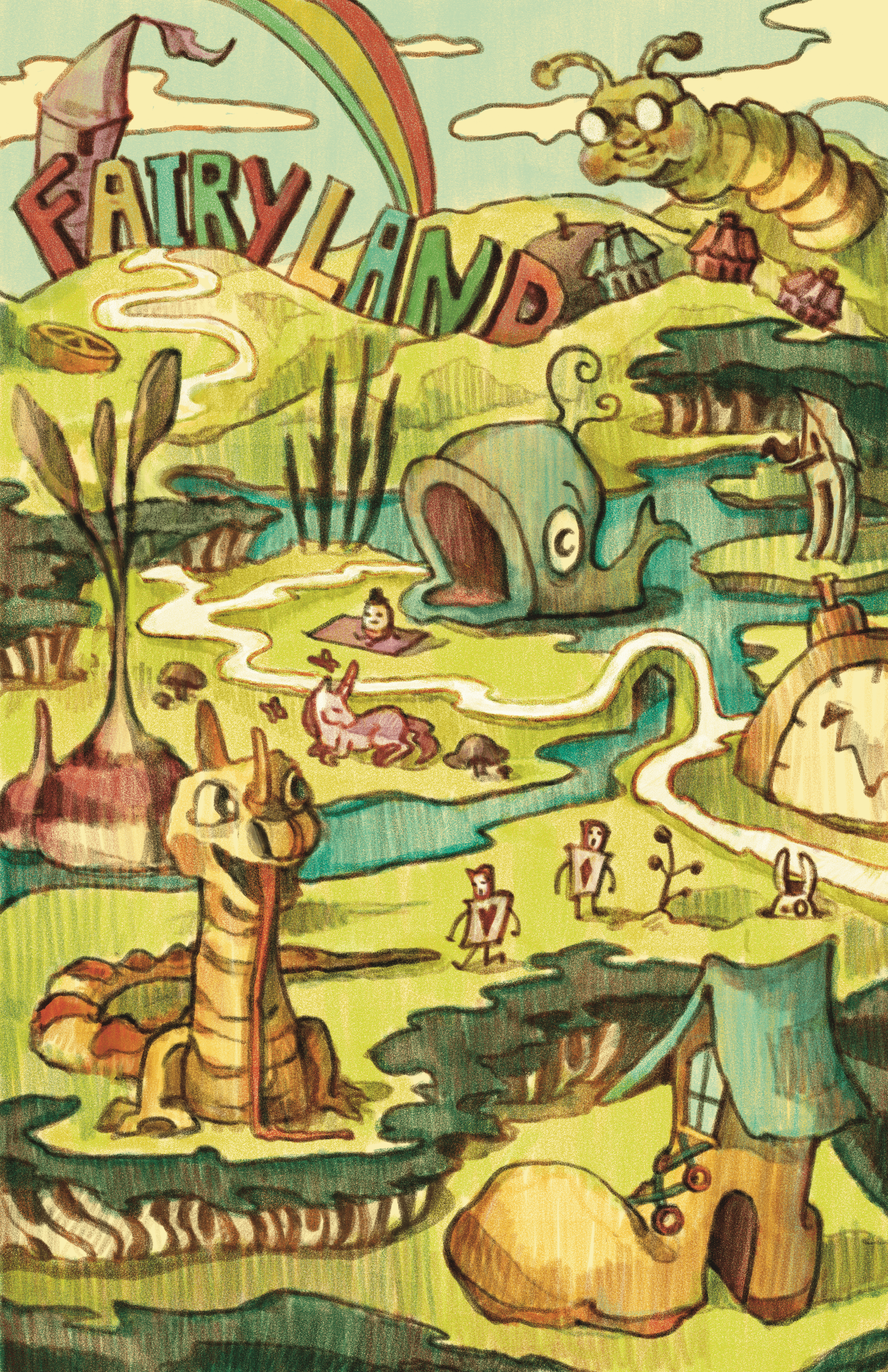Fairyland Scene Poster