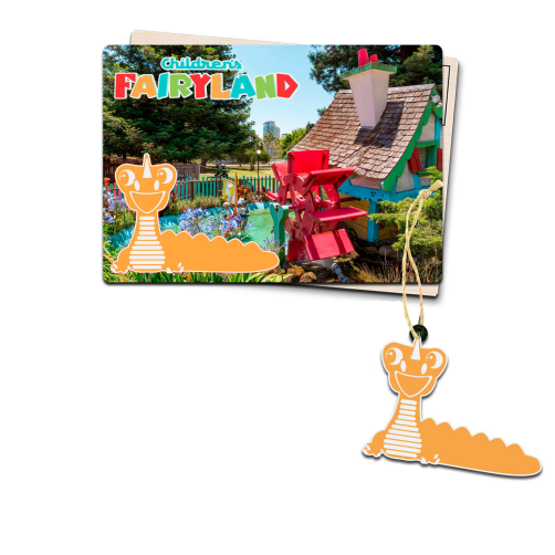 Wooden Postcard with Happy Dragon Cut Out