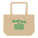 Green Magic Key Large organic tote bag